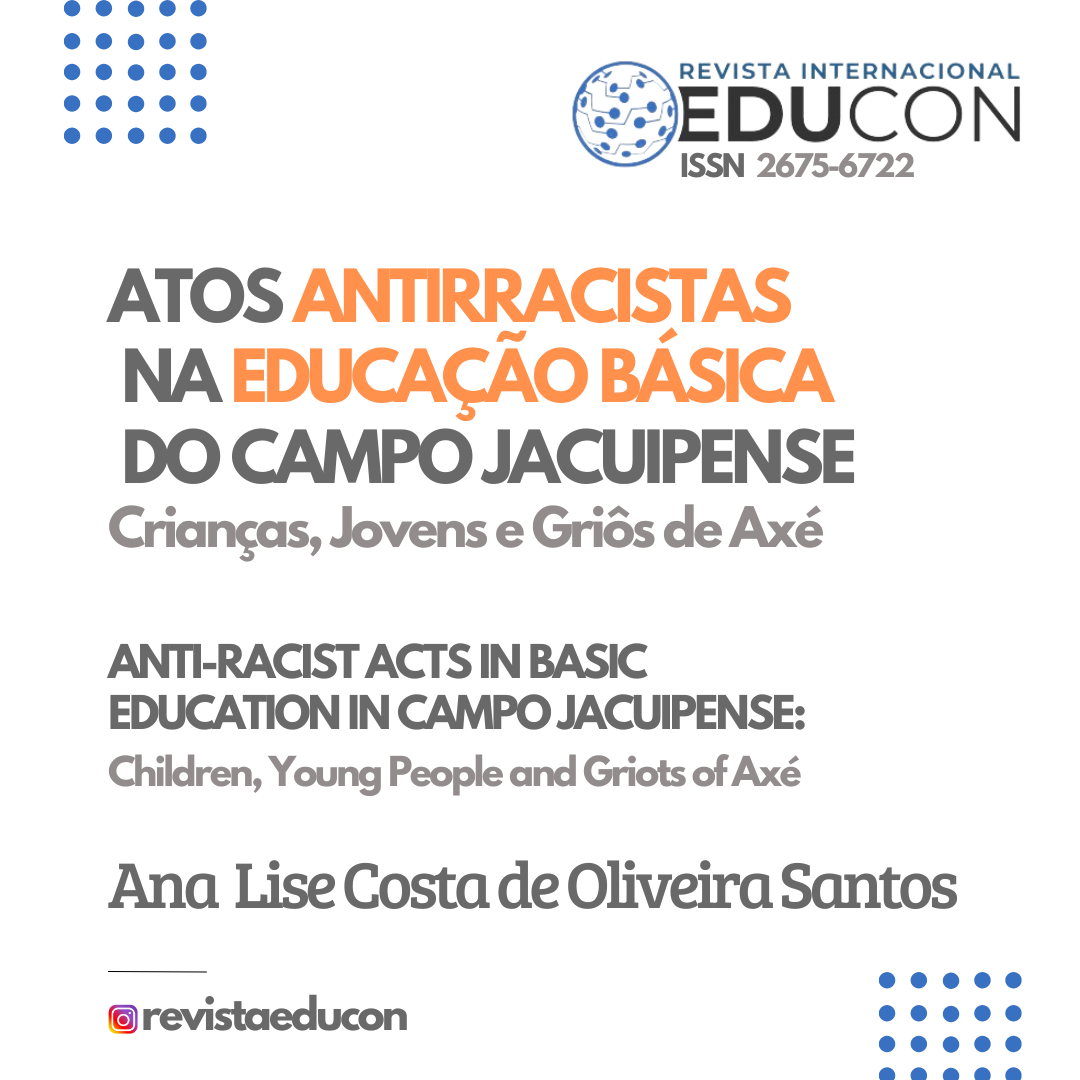 capa do artigo "Atos Antirracistas na Educação Básica do Campo Jacuipense"